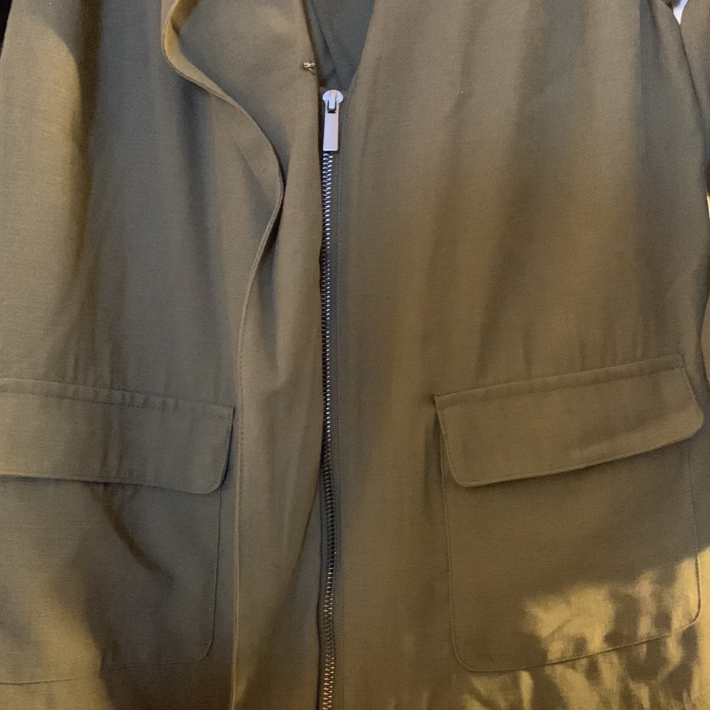 NWT Nine West Dark Olive Green Utility Jacket, Size Small - Picture 8 of 12